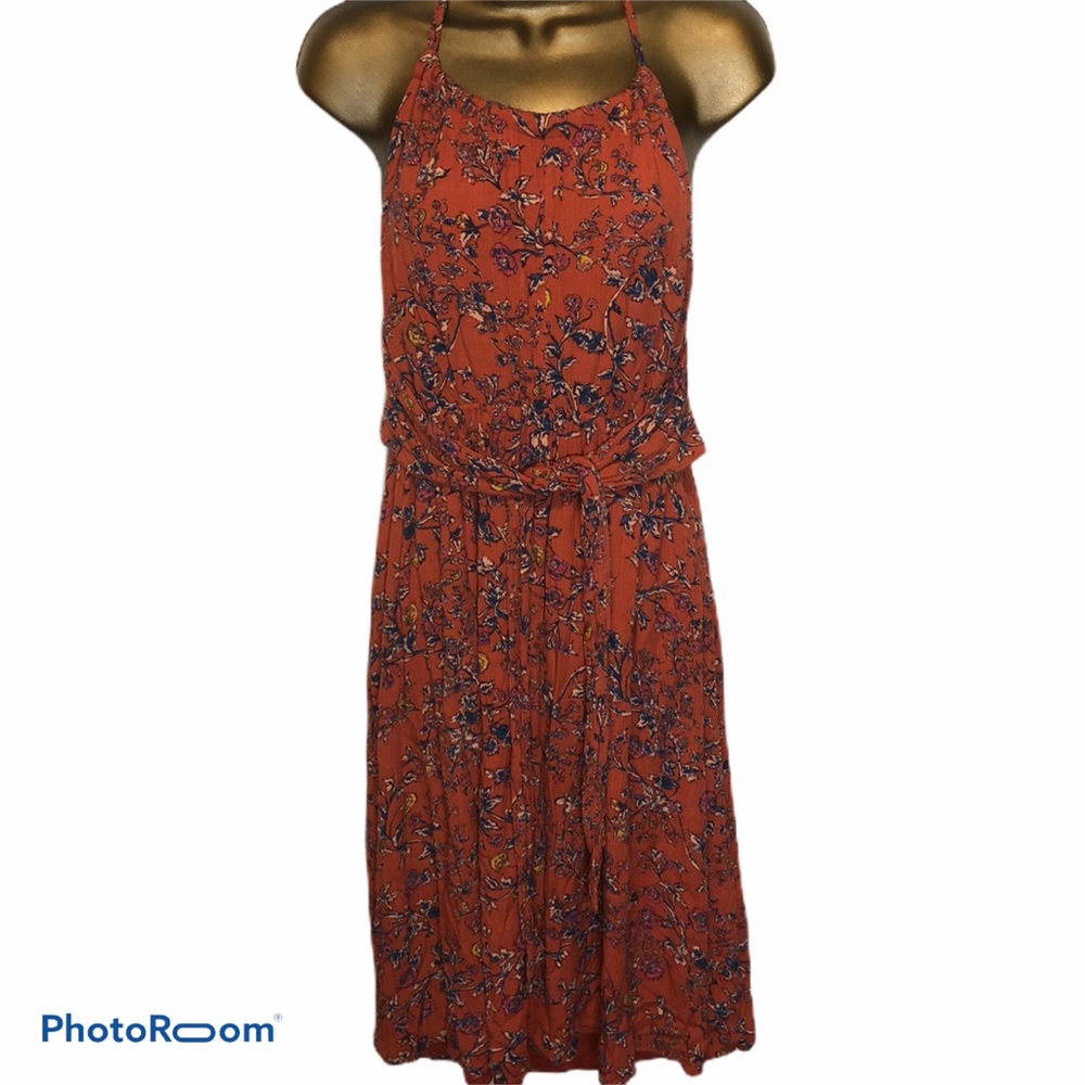 Jessica Simpson maternity orange halter top dress